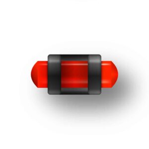 GUIDON FLUO ROUGE AJOURE M2.6 D2 L6.5