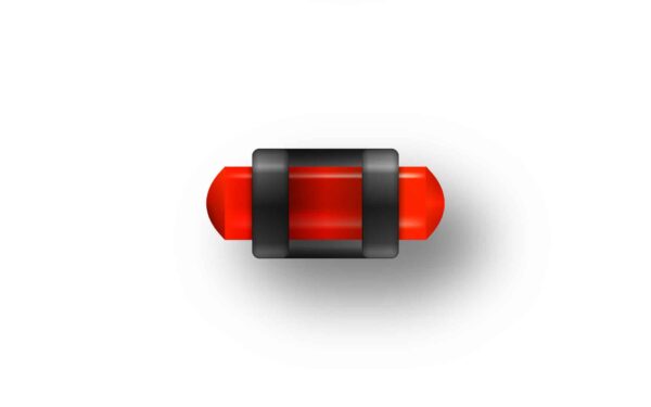 GUIDON FLUO ROUGE AJOURE M2.6 D2 L6.5