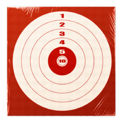 CIBLE 14X14 ROUGE X100
