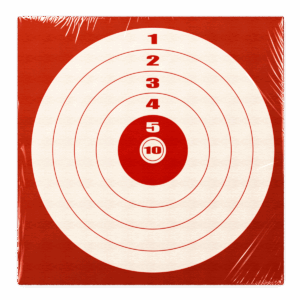 CIBLE 14X14 ROUGE X100