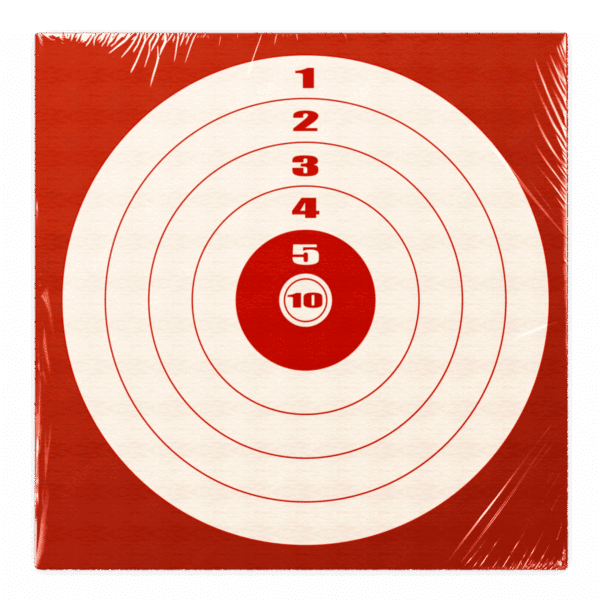 CIBLE 14X14 ROUGE X100