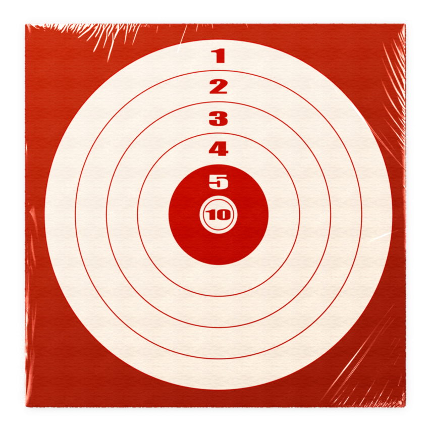 CIBLE 14X14 ROUGE X100 - Vue principale
