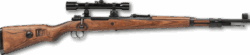 REPLIQUE LONGUE 6MM K98 METAL ET BOIS AVEC LUNETTE