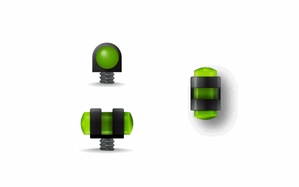 GUIDON FLUO VERT AJOURE M3 D3 L7.5 – Image 2