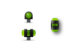 GUIDON FLUO VERT AJOURE M2.6 D3 L7.5 - Vue 1