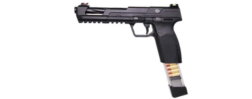 PISTOLET 6MM PIRANHA SL NOIR - Vue principale