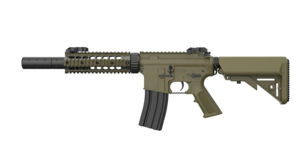 REPLIQUE LONGUE 6MM M4 FF 7" SD CHALLENGER G3 AEG TAN