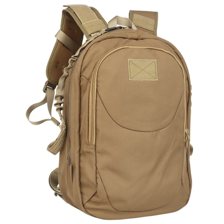SAC A DOS TRANSFORMABLE EN GILET TAN - Vue principale