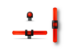 GUIDON FLUO ROUGE AJOURE M2.6 D2 L17.5 - Vue 1