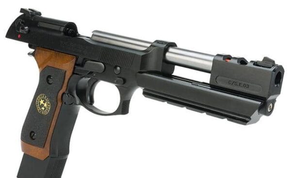 PISTOLET 6MM GAZ BIOHAZARD M92 EXTENDED COMP VERSION SEMI – Image 3