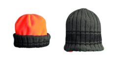 BONNET POLAIRE REVERSIBLE VERT/ORANGE FLUO