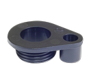 Pièce plastique noire avec deux ouvertures circulaires.
