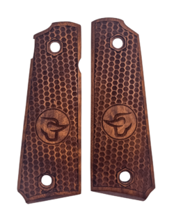 PLAQUETTES BOIS PT1911 NID D'ABEILLE LOGO TAURUS