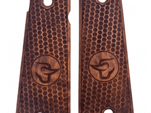 PLAQUETTES BOIS PT1911 NID D'ABEILLE LOGO TAURUS