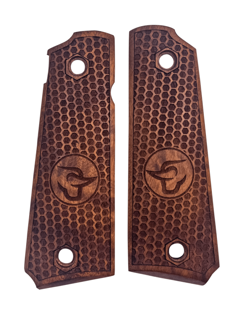 PLAQUETTES BOIS PT1911 NID D’ABEILLE LOGO TAURUS - Vue principale