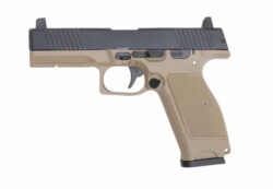 PISTOLET 6MM MKW BLOWBACK METAL NOIR ET TAN