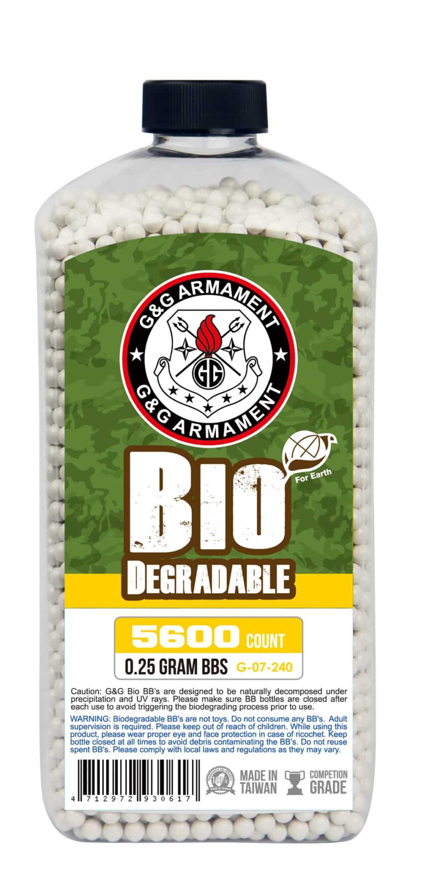 BILLES BIO 0.25G BLANCHES EN BOUTEILLE DE 5600 - Vue principale