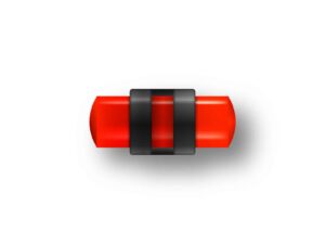 GUIDON FLUO ROUGE AJOURE M2.6 D3.5 L10