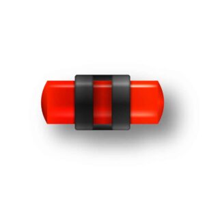 GUIDON FLUO ROUGE AJOURE M2.6 D3.5 L10