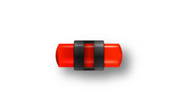 GUIDON FLUO ROUGE AJOURE M3.5 D3.5 L10