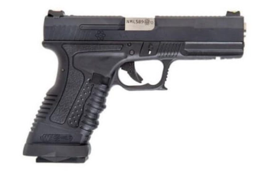 PISTOLET 6MM GAZ GP1799 T5 BK SV BK - Vue principale