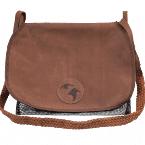 CARNIER CUIR VIEILLI BRETELLE CUIR TRESSEE BECASSE