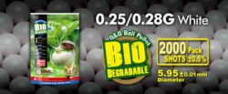 BILLES BIO 0.28G BLANCHES EN SACHET DE 2000
