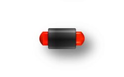 GUIDON FLUO ROUGE PLEIN M2.6 D2 L6.5