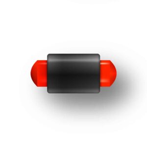 GUIDON FLUO ROUGE PLEIN M2.6 D2 L6.5