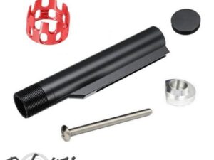 TUBE DE CROSSE M4 AEG AVEC ANNEAU AJOURÉ - NOIR / ROUGE