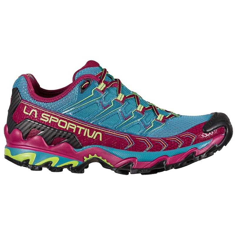 Chaussure de trail running pour femme La Sportiva Ultra Raptor aux couleurs vives et à la semelle extérieure robuste pour les sentiers de montagne