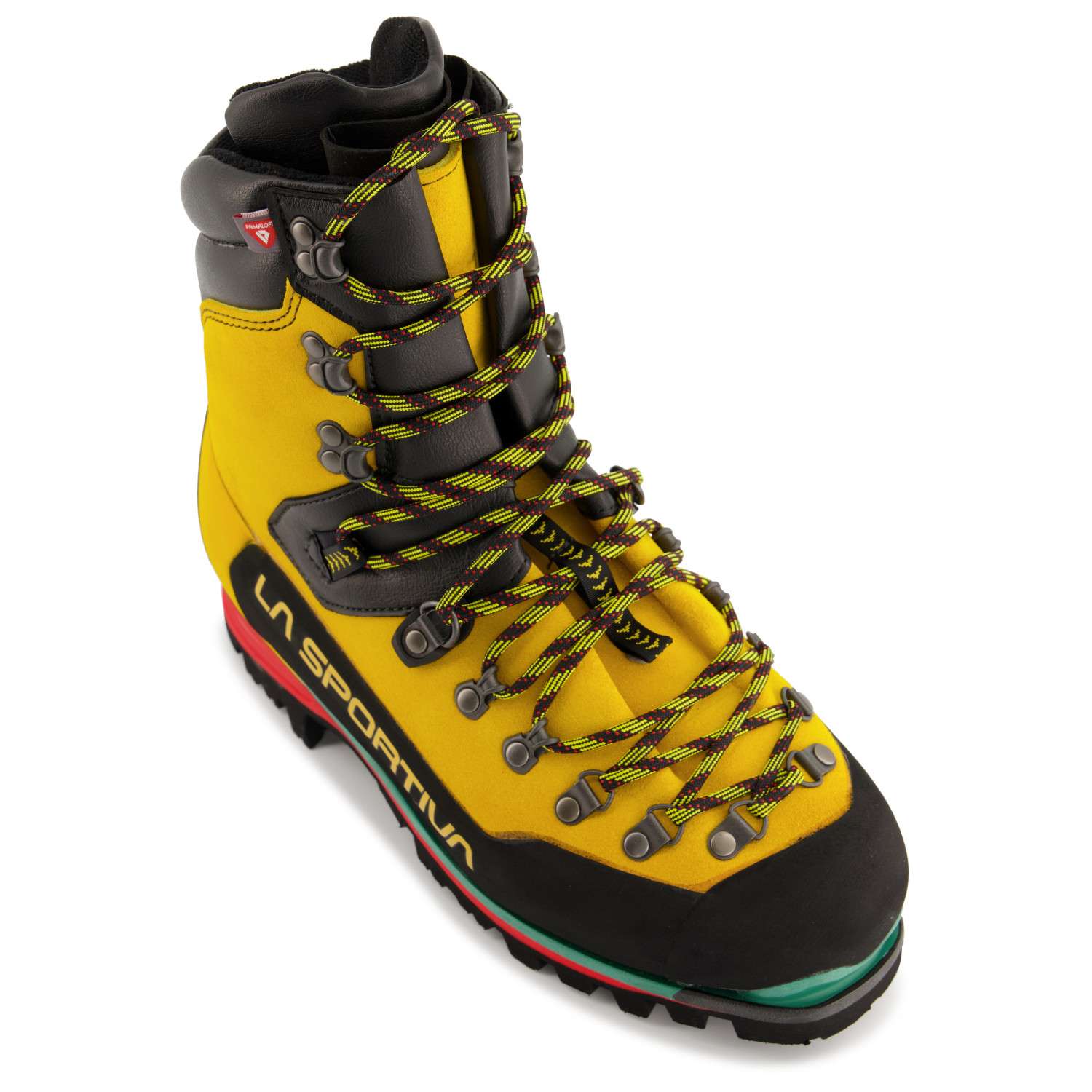 Chaussure de montagne La Sportiva Nepal Extreme jaune et noire conçue pour l'alpinisme en haute altitude