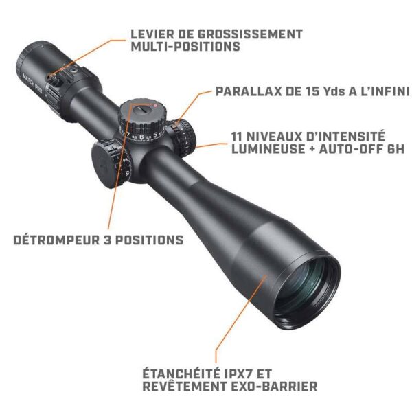 LUNETTE BUSHNELL MATCH PRO ED 5-30X56 FFP RET. DEPLOY MIL 2 ILL – Image 3