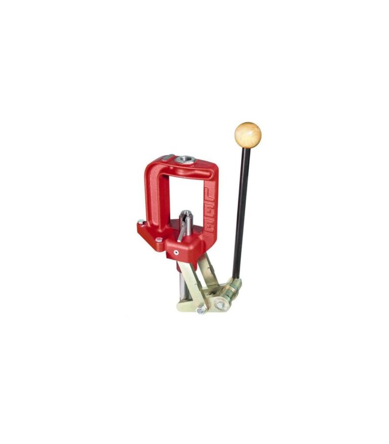 lee classic cast press with wooden handle knob, ideal for single stage cartridge reloading