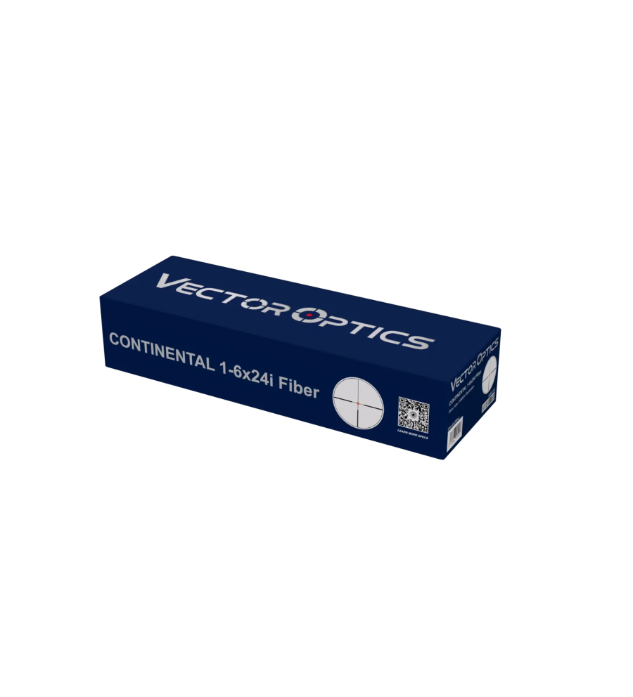 Packaging professionnel de la Continental X6 1-6x24 Fibre - coffret complet avec accessoires