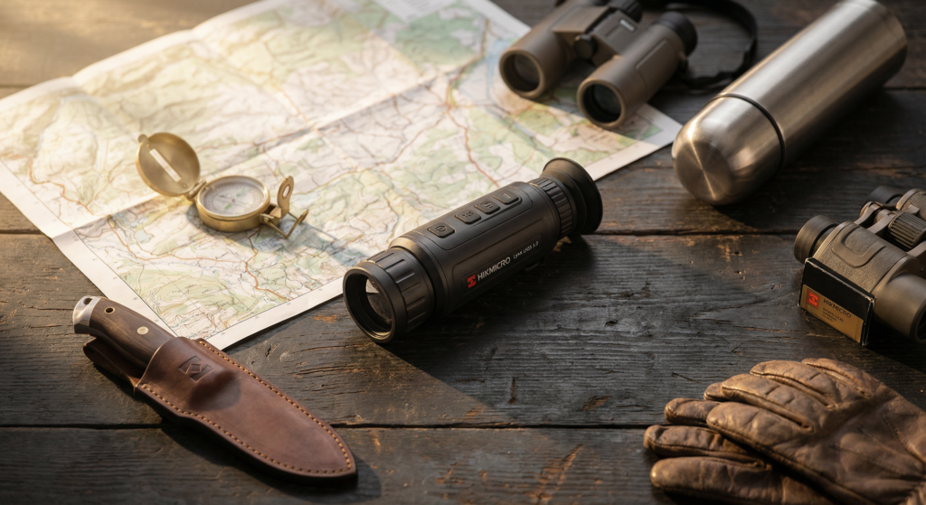 Équipement complet pour la chasse nocturne avec monoculaire thermique