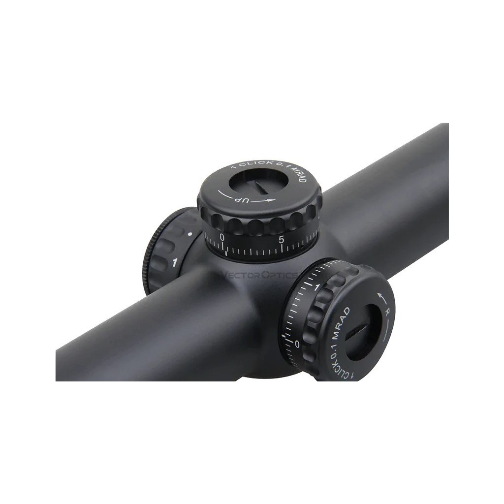 Vue détaillée de la Continental X6 1-6x24 avec tourelles d'ajustement visibles