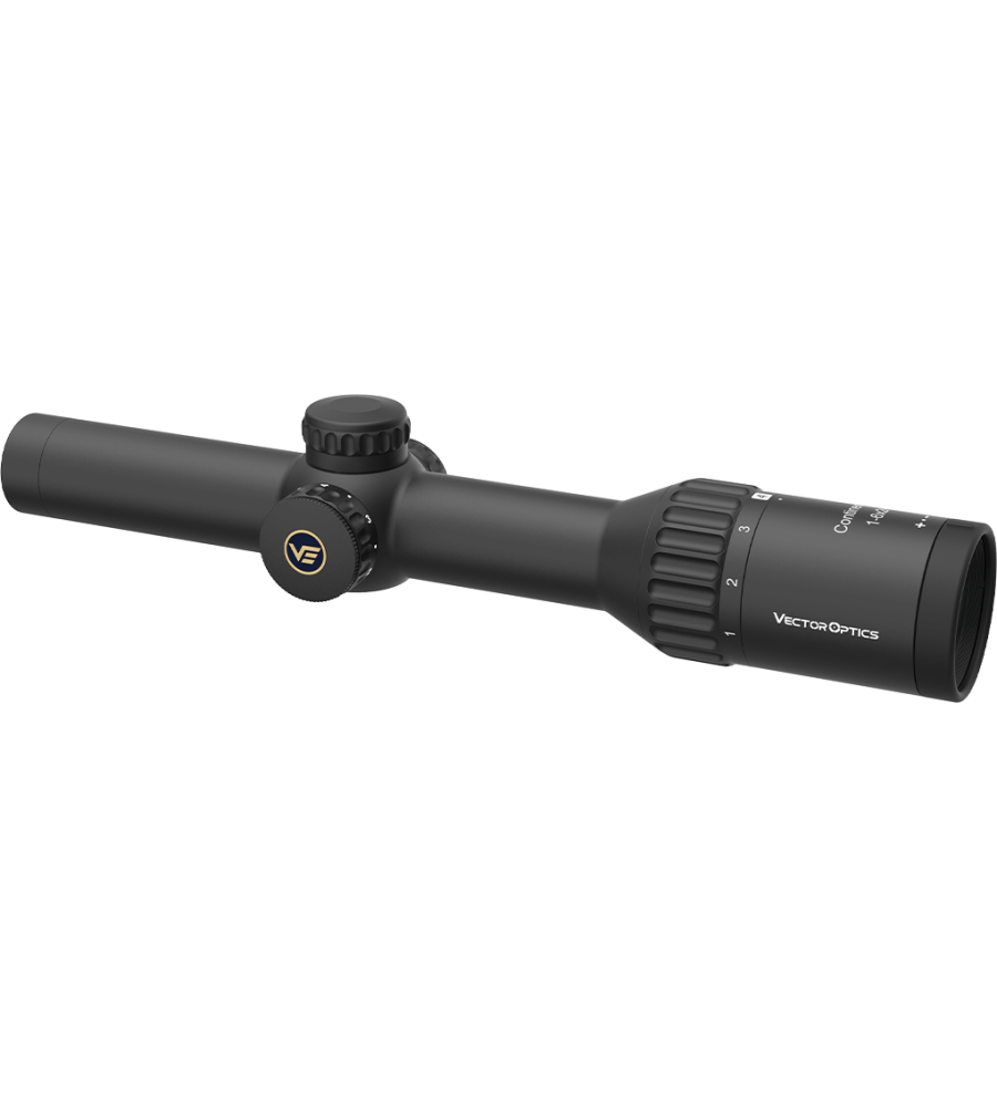 Continental X6 1-6x24 SFP - vue complète avec bague de grossissement et tourelles