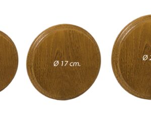 sans marque EA - Ecusson en chêne pour grès et défenses de sanglier - Diam.20 cm - portes fusils, écussons à trophées.