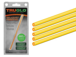 Set de 5 fibres optiques fluo bicolores - Truglo - Diamètre 1,5 mm - hausses, guidons & grenadières