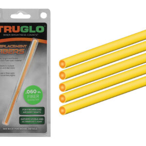 Set de 5 fibres optiques fluo bicolores - Truglo - Diamètre 2,5 mm - hausses, guidons & grenadières