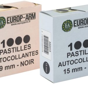 sans marque EA - Pastilles autocollantes noires diam. 15 ou 19 mm - Diam.19 mm - ciblerie & gongs