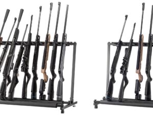 BO Manufacture Arms - Râtelier vertical en métal pour armes – 5 armes - portes fusils, écussons à trophées.