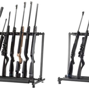 BO Manufacture Arms - Râtelier vertical en métal pour armes – 5 armes - portes fusils, écussons à trophées.