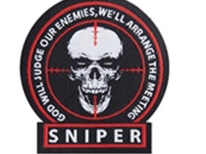 Sport Attitude - PATCH PVC TETE DE MORT SNIPER 7 x 6.8CM - airsoft - tenues & protections