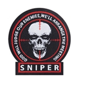 Sport Attitude - PATCH PVC TETE DE MORT SNIPER 7 x 6.8CM - airsoft - tenues & protections