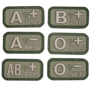 Viper Tactical - Patch PVC Groupe sanguin vert Viper - B+ - airsoft - tenues & protections