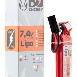 2 sticks 1300mah 25c t dean