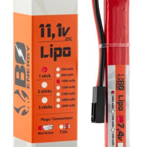 BO MANUFACTURE - 1 stick - 1000mAh 25C - Mini Tamyia - airsoft - batterie & fusibles