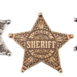 sans marque EA - Etoile de shérif 6 branches en argent - cadeaux, statuettes & répliques